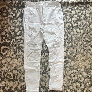 Women’s White Distressed Pants